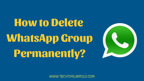 how to delete whatsapp group